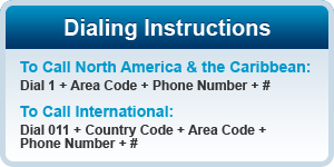 Dialing Instructions